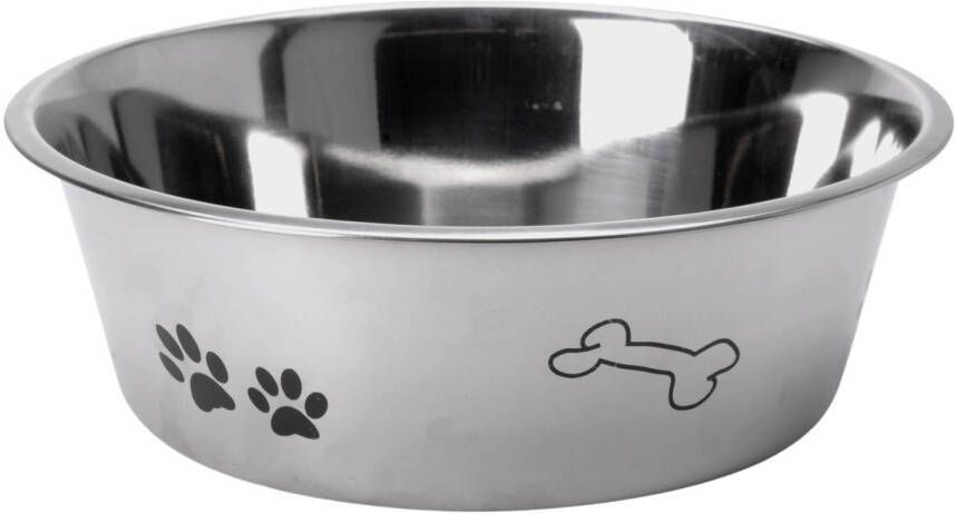 TOM Dogs Collection Hondenvoer En Drinkbak 2, 5 Rvs 24 X 8 Cm Grijs