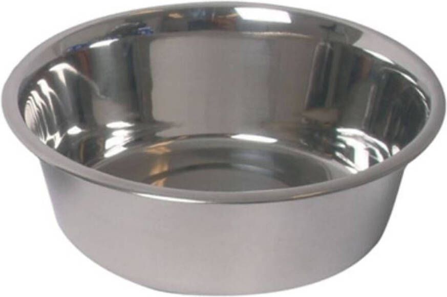 Warentuin Non branded Hondenvoer En Drinkbak 13 X 4, 8 Cm Rvs Zilver