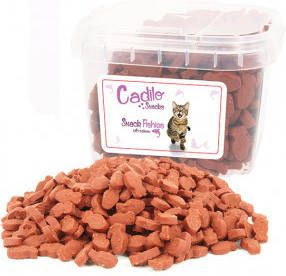 Cadilo Cat Snacks Fishies kattensnoepjes met zalm 140 gram Per 3