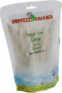 Farm Food Rawhide Dental Twist Rund Hondensnacks 10x35 g