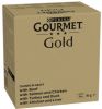 Gourmet Gold Fijne Hapjes in saus met rund, kip en lever, zalm en kip, kalkoen en eend natvoer kat(96x85 g)2 x(96x 85 gr ) online kopen