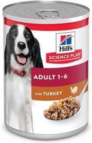 Hill's Hill&apos, s Adult met kalkoen nat hondenvoer(blik 370 g)2 trays(24 x 370 gr )