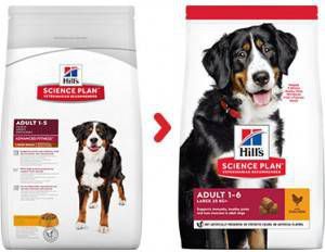 Hill's Adult Large Breed Kip hondenvoer 12 kg + gratis Hill's Dental Care hondensnack 170 gram