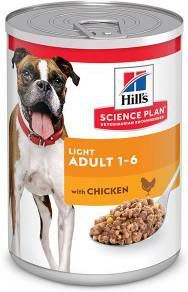 Hill's Hill&apos, s Adult Light nat hondenvoer(blik 370 gr)2 trays(24 x 370 gr )
