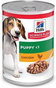 Hill's Hill&apos, s Puppy kip nat hondenvoer(blik 370g)2 trays(24 x 370 gr )