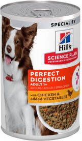 Hill's Hill&apos, s Adult Perfect Digestion met kip nat hondenvoer 363g blik 2 trays(24 x 363 gr )