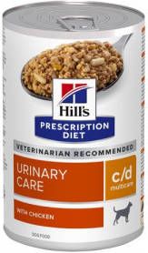Hill&apos, s Prescription Diet C/D Multicare Urinary Care nat hondenvoer met kip blik 2 trays(24 x 370 gr )