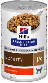 Hill&apos, s Prescription Diet J/D Mobility nat hondenvoer met kip blik 2 trays(24 x 370 gr )