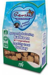 Renske Gezonde Beloning Hartjes 150 g Hondensnacks Kalkoen