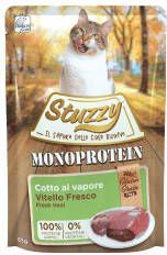 Stuzzy Cat Grain Free Monoprotein kalf nat kattenvoer 85 gram 4 dozen(80 x 85 gr )