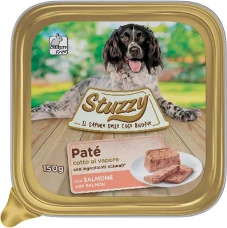 Stuzzy Paté met zalm hondenvoer 150 gr. 2 trays(44 x 150 gr )