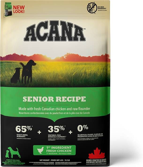Acana Heritage Senior Dog Kip&Kalkoen Hondenvoer 11.4 kg