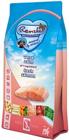 Renske Super Premium Adult Graanvrij Verse Zalm hondenvoer 2 kg + Renske Verse Bio Worst Rund Gratis