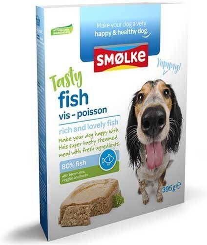 Smolke Vers Gestoomde Maaltijd 395 g Hondenvoer Vis&Groente&Bruine Rijst Hypoallergeen