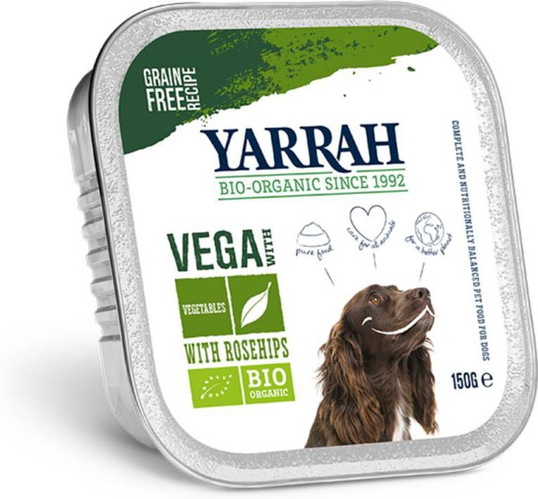 Yarrah 12x Biologisch Hondenvoer Chunks Vegetarisch 150 gr