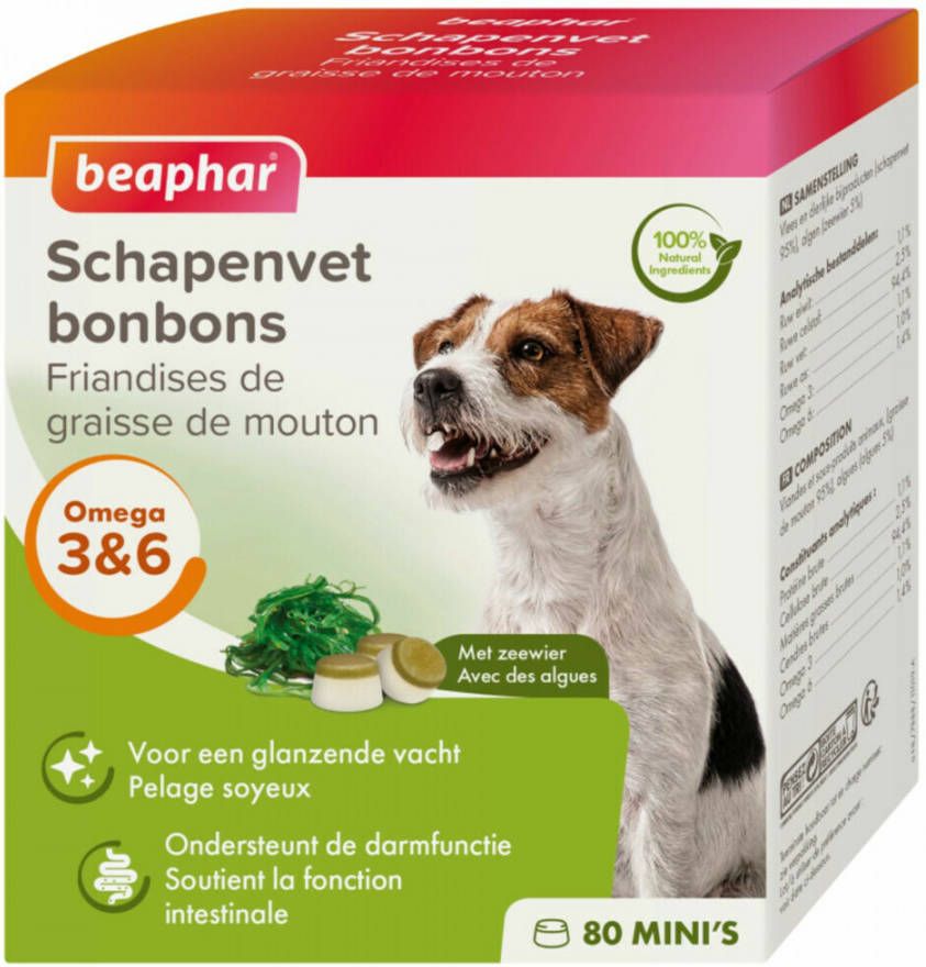 Beaphar Schapenvet Mini Bonbons met zeewier Per 3 verpakkingen