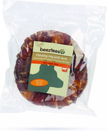 Beeztees Culinair Kauwring/Donut met Eend 12, 5 cm