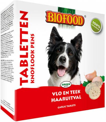 Biofood BF Petfood Tabletten Knoflook Pens voor de hond Per 2 verpakkingen