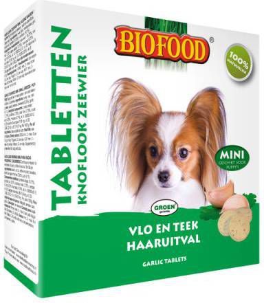 Biofood BF Petfood Tabletten Mini Knoflook Zeewier voor de hond Per 3 verpakkingen