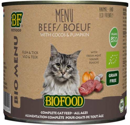 Biofood Organic Rund menu natvoer kat(blik 200 gr)12 x 200 gram