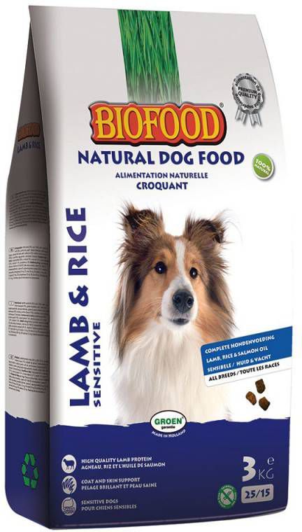 Biofood Hondenvoeding Lam&Rijst Hondenvoer 3 kg