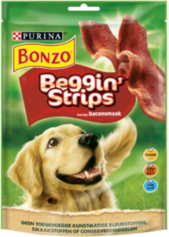 Bonzo Beggin&apos, Strips Hondensnacks Bacon 120 g