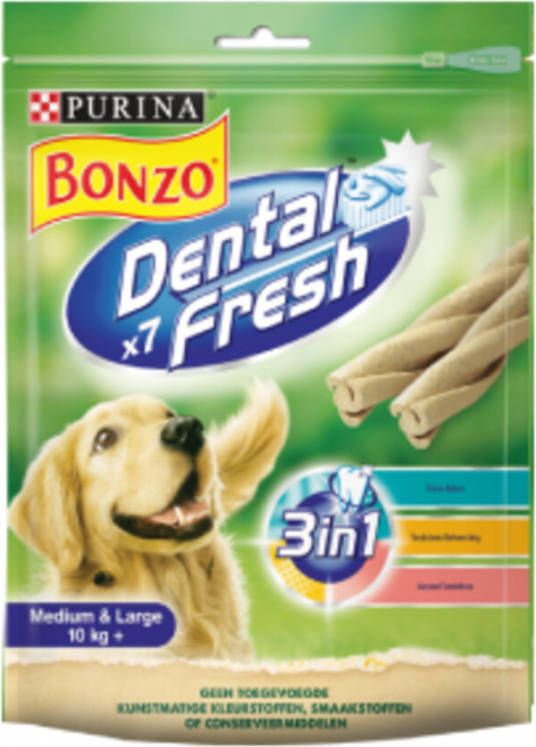Bonzo Dental Delicious Rund Medium hondensnack Per 3 verpakkingen