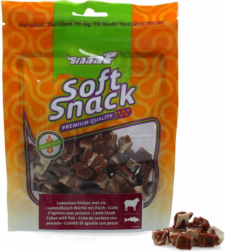 Braaaf Lamb Steak Cubes Lam en Vis 85 g