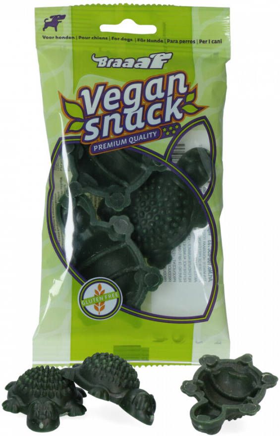 Braaaf Vegan Turtle S Green 3 stuks