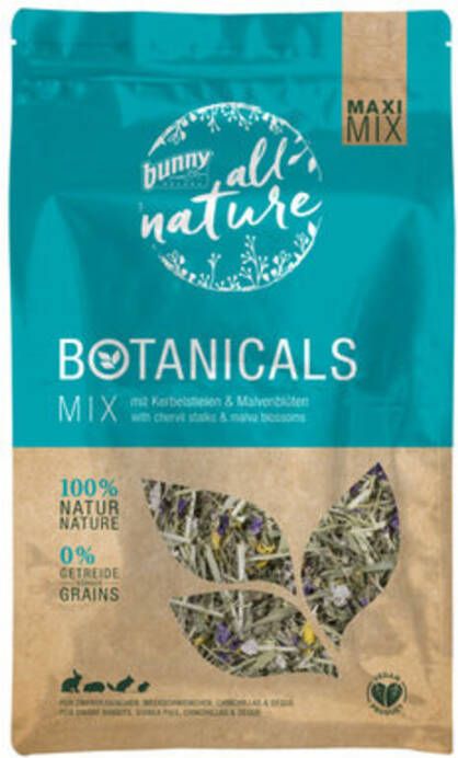 Bunny Nature Botanicals Konijnensnack Kervelstelen&amp, Malvebloesem 400 gr