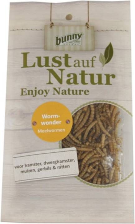 Bunny Nature Enjoy Nature Wormwonder Konijnen- knaagdierensnack Meelwormen 35 g