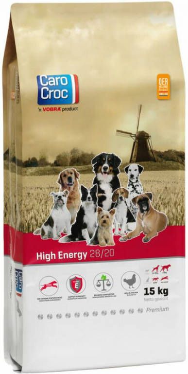 CaroCroc High Energy Hondenvoer Gevogelte Granen 15 kg