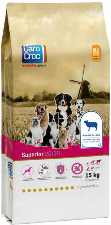 CaroCroc Superior Lam&Granen Hondenvoer 15 kg