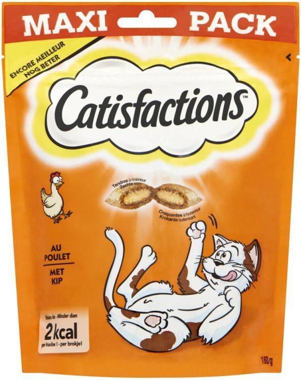 Catisfactions Kip 180 gr kattensnoep 2 x 180 gr