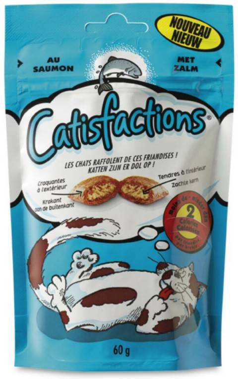 Catisfactions Kattensnoepjes 60 g Kattensnack Zalm
