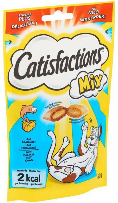 Catisfactions Kattensnoepjes 60 g Kattensnack Zalm&Kaas