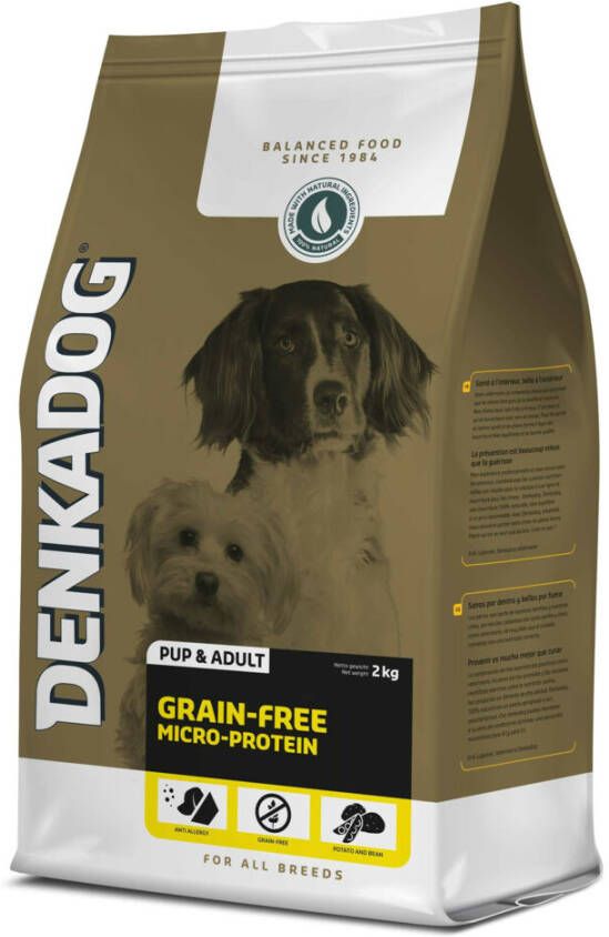Denkadog Grain Free Micro Protein Vis&Tuinbonen&Zoete Aardappel Hondenvoer 2 kg
