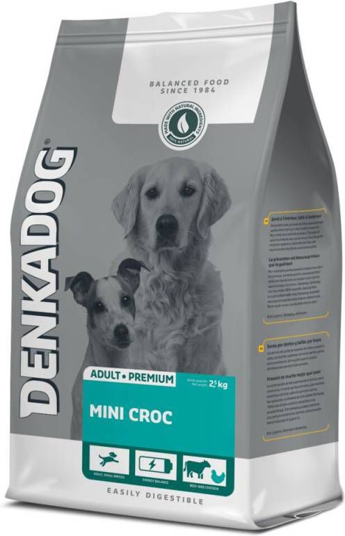 Denkadog Mini Croc Hondenvoer Rund Kip 2.5 kg