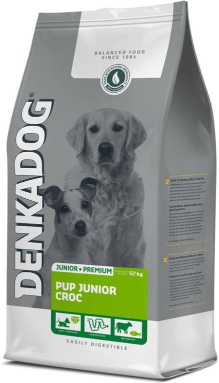 Denkadog Pup Junior Croc Rund&Kip&Vis Hondenvoer 12.5 kg