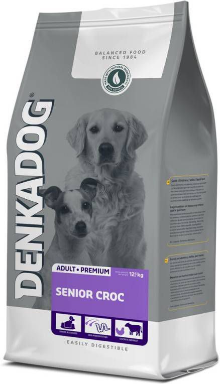 Denkadog Senior Croc Rund&Vis&Rijst Hondenvoer 12.5 kg