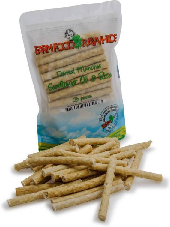 Farm Food Rawhide Dental Munchie Natural Hondensnacks Rund 10 cm 35x8 g Wit