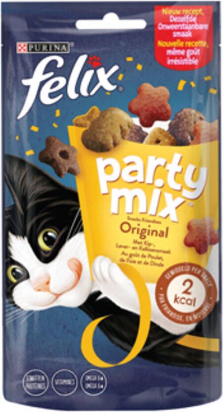 Felix Party Mix Original kattensnoep 60 gram 8 x 60 gr