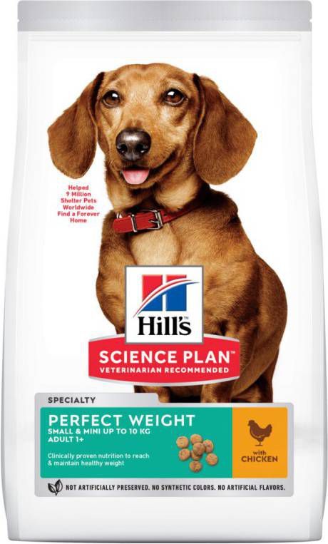 Hill's Science Plan Hondenvoer Adult Perfect Weight Small&amp, Mini Kip 1, 5 kg