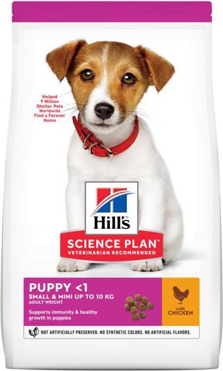 Hill's 4x Science Plan Hondenvoer Puppy Small Mini Kip 3 kg