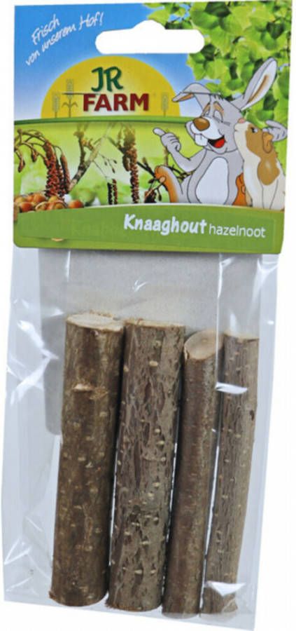 JR Farm Knaaghout Hazelnoot Ruwvoer 3 x 9 x 18 cm 40 g