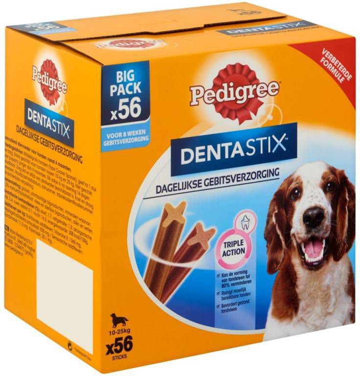 Pedigree Dentastix Multi Pack Hondensnacks Dental 56 stuks Medium