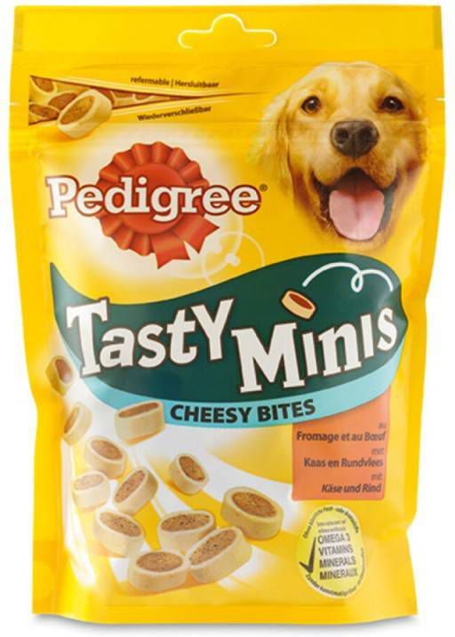 Pedigree Tasty Minis Cheesy Bites Kaas & Rund 3 x 140 gr