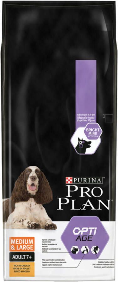 Pro Plan Purina Bonusbag 10+2 kg/12+2 kg Medium Large Adult 7+ Kip & Rijst OPTIAGE(14 kg )