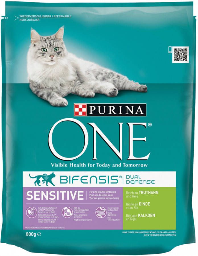 Purina One 20% korting! 800gr/1.5kg/1, 4kg Sensitive 800 g