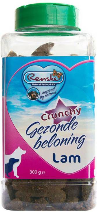 Renske Gezonde Beloning Crunchy Lam voor de hond 2 x 300 gr